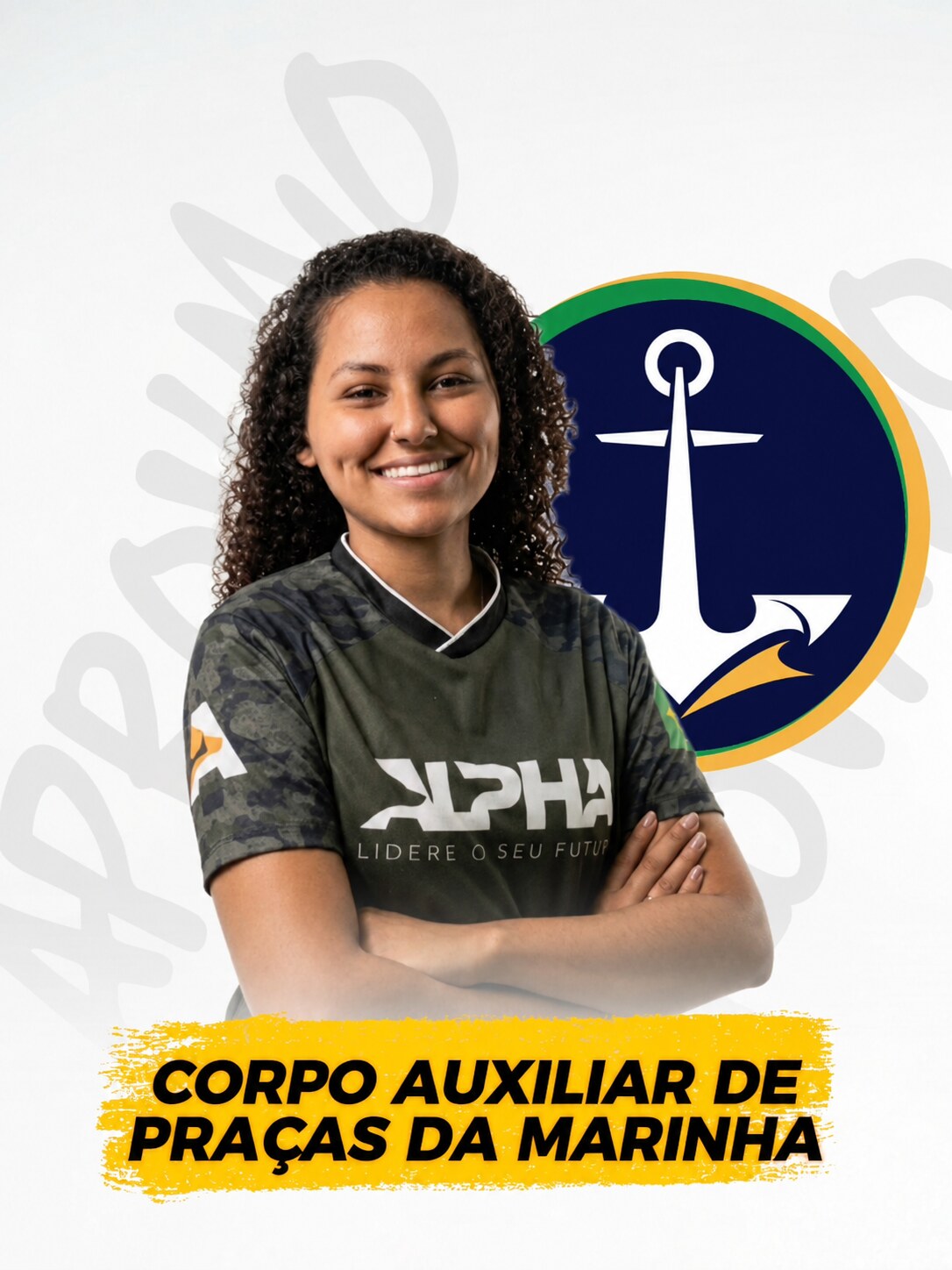 Isabelly Vitória Soares, aluna da Alpha aprovada no Corpo Auxiliar de Praças da Marinha em 2026
